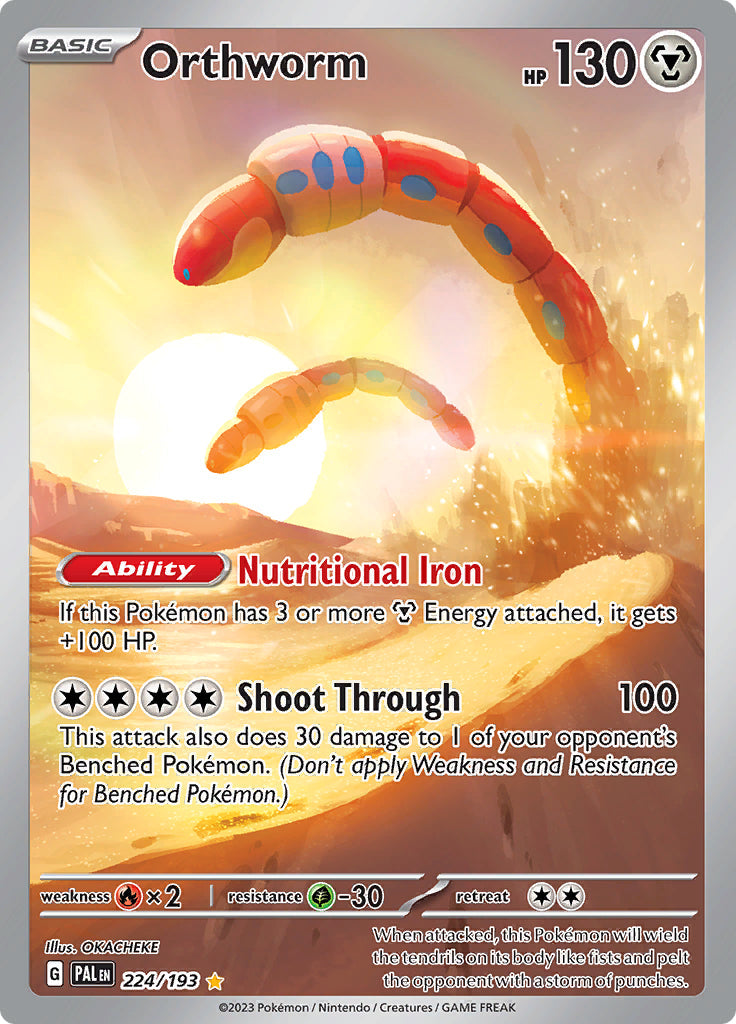 0224 Orthworm Illustration Rare Paldea Evolved