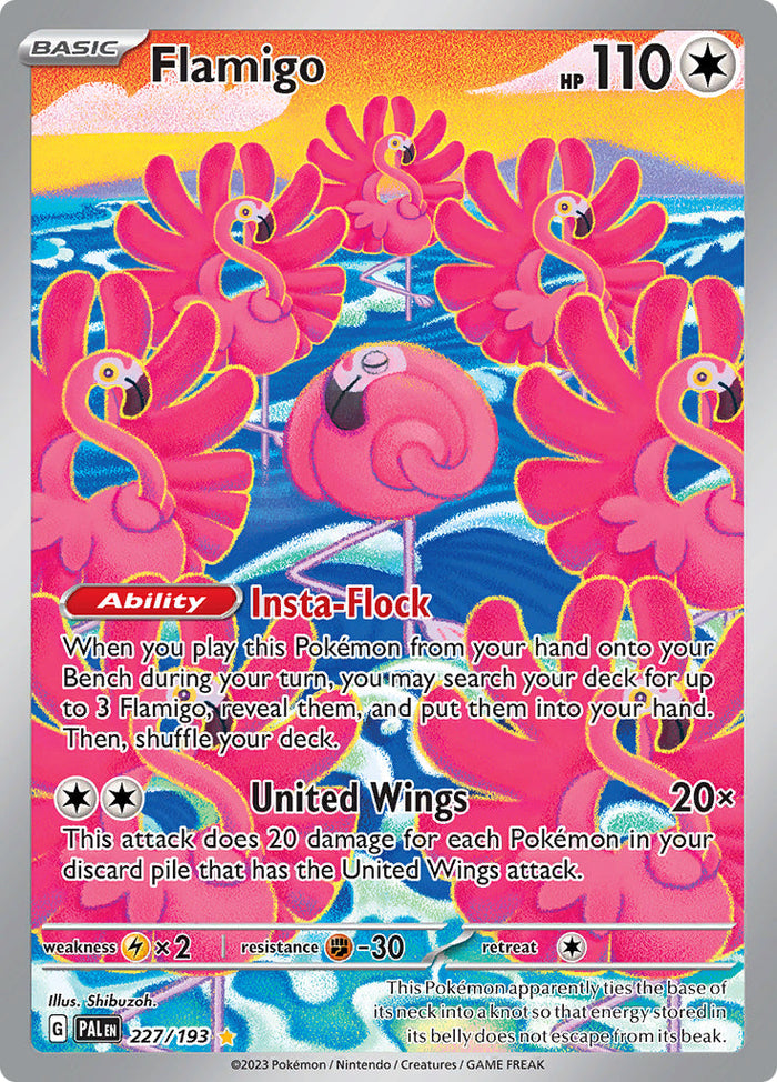 0227 Flamigo Illustration Rare Paldea Evolved