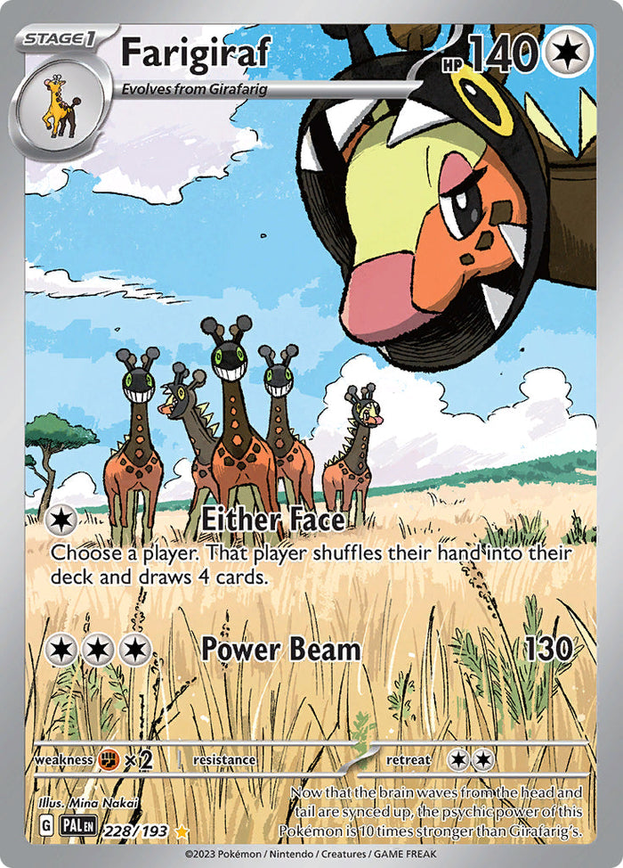 0228 Farigiraf Illustration Rare Paldea Evolved
