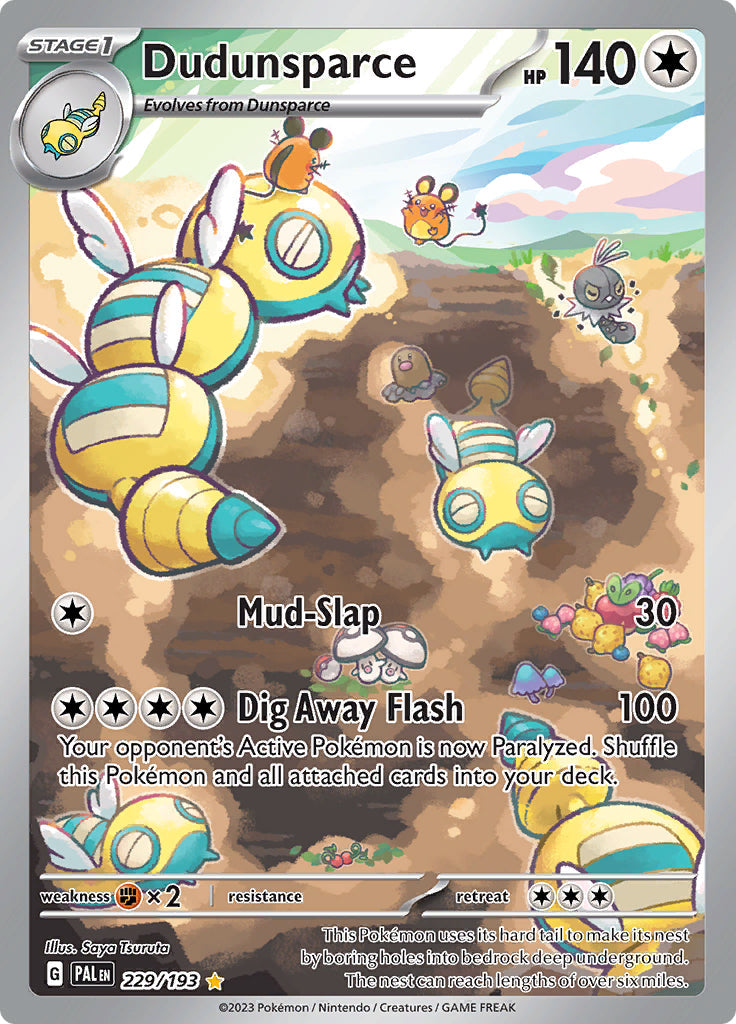 Pokemon Paldea Evolved Dudunsparce #229