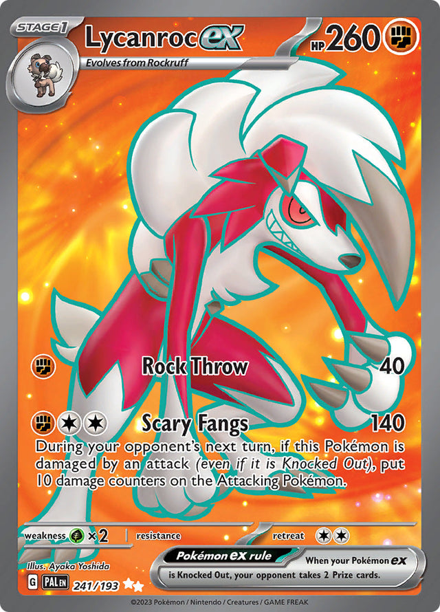 Pokemon Paldea Evolved Lycanroc ex [Holo] #241