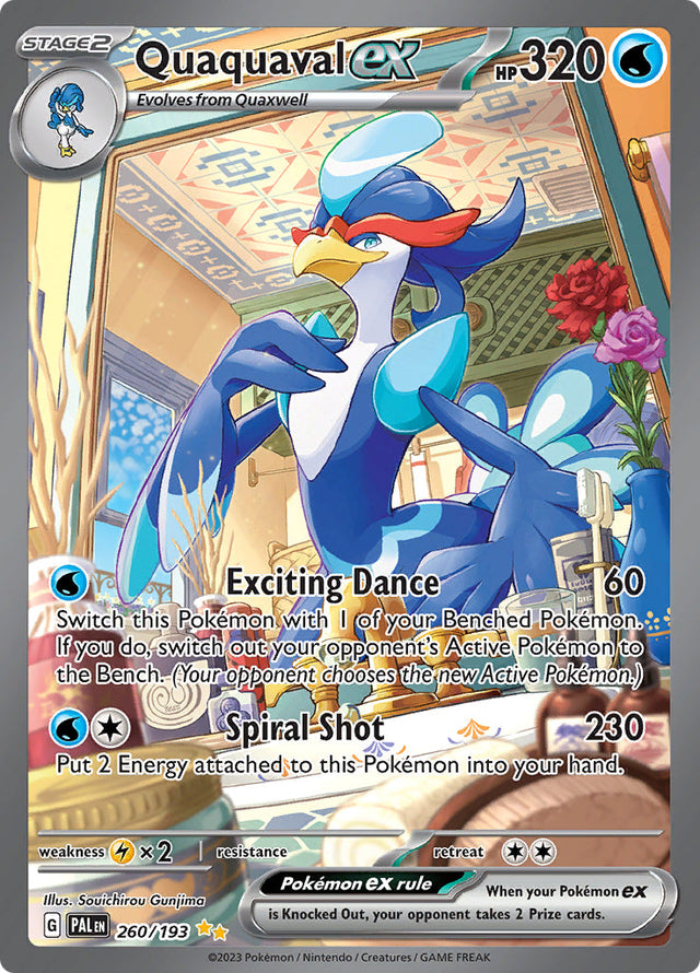 Pokemon Paldea Evolved Quaquaval ex [Holo] #260