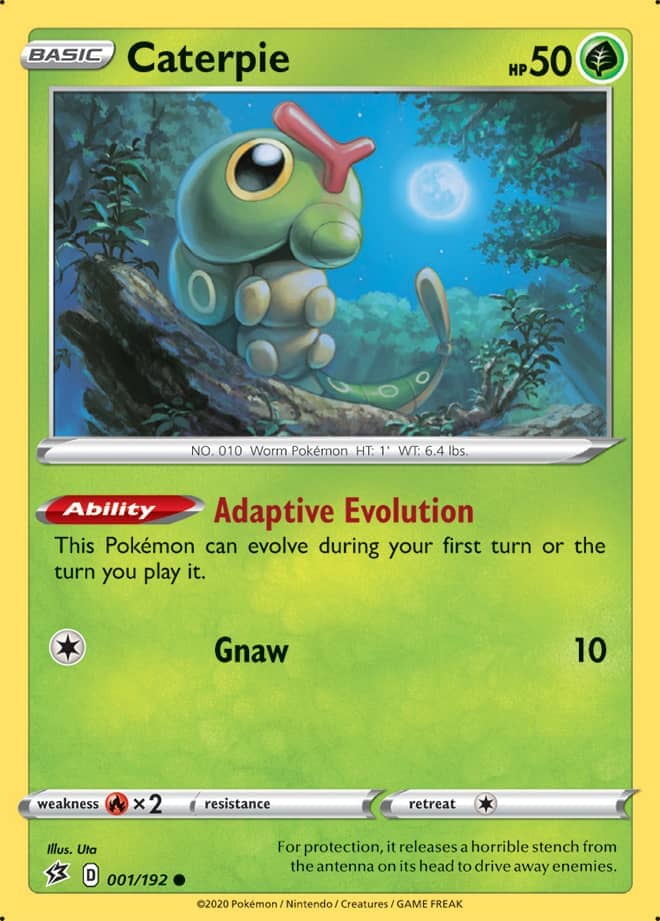 Caterpie #1/192 Common - Rebel Clash Pokemon card