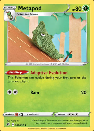 0002 Metapod Uncommon Rebel Clash