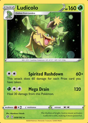 0009 Ludicolo Rare Rebel Clash