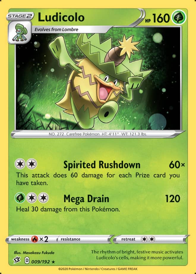 Ludicolo #9/192 Rare - Rebel Clash Pokemon card