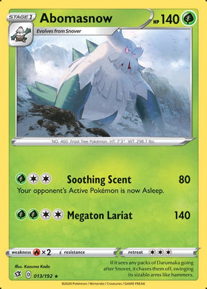0013 Abomasnow Rare Rebel Clash