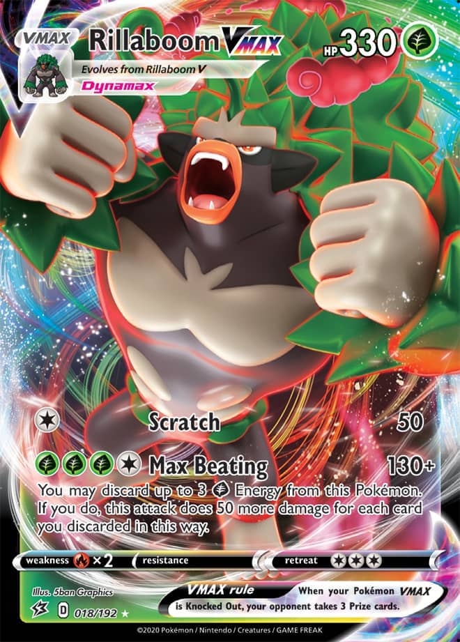 Rillaboom #18/192 Ultra Rare - Rebel Clash Pokemon card