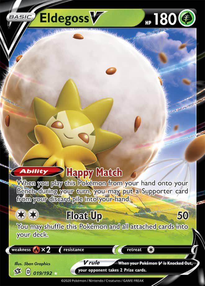 Eldegoss #19/192 Ultra Rare - Rebel Clash Pokemon card