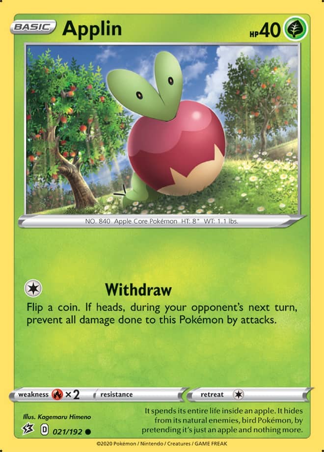 Applin #21/192 Common - Rebel Clash Pokemon card