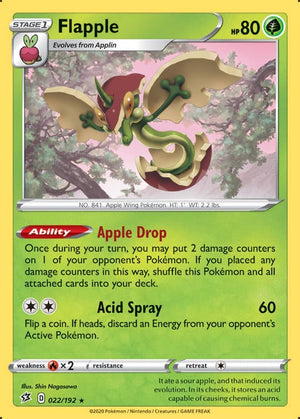 0022 Flapple Holo Rare Rebel Clash