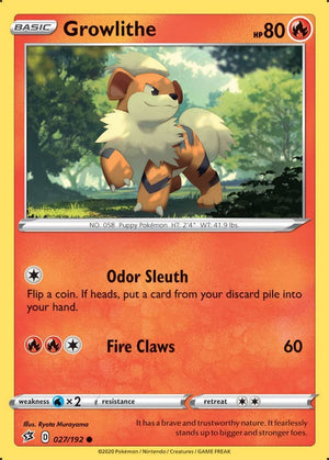 0027 Growlithe Common Rebel Clash