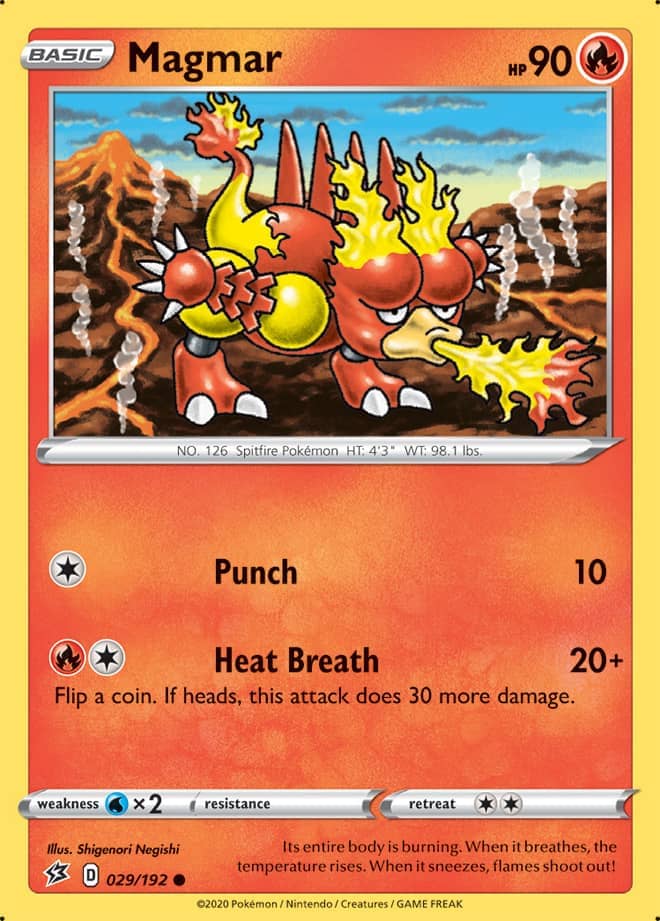 Magmar #29/192 Common - Rebel Clash Pokemon card