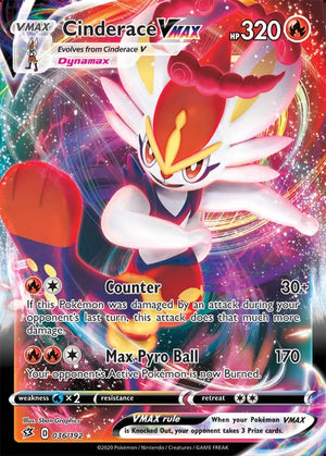 0036 Cinderace Ultra Rare Rebel Clash