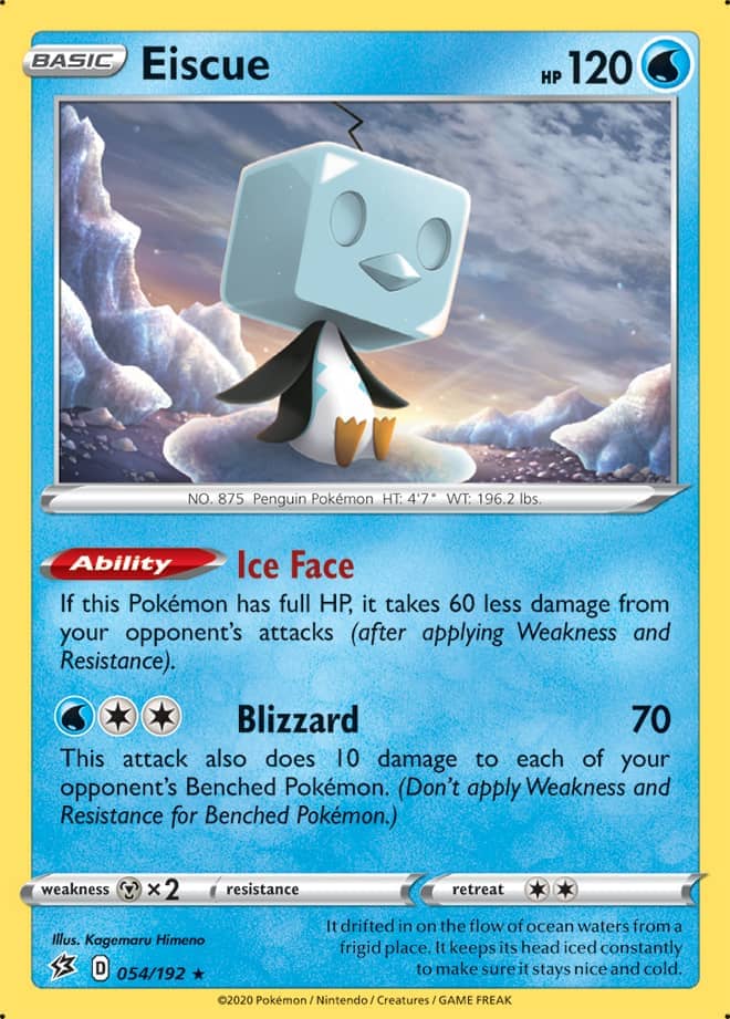 Eiscue #54/192 Holo Rare - Rebel Clash Pokemon card