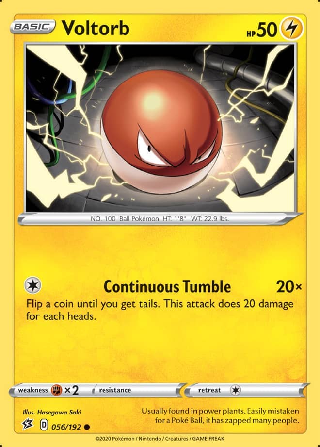 Voltorb #56/192 Common - Rebel Clash Pokemon card