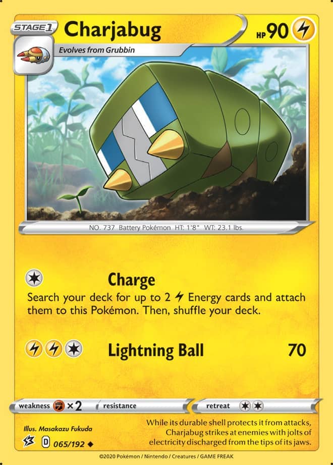Charjabug #65/192 Uncommon - Rebel Clash Pokemon card
