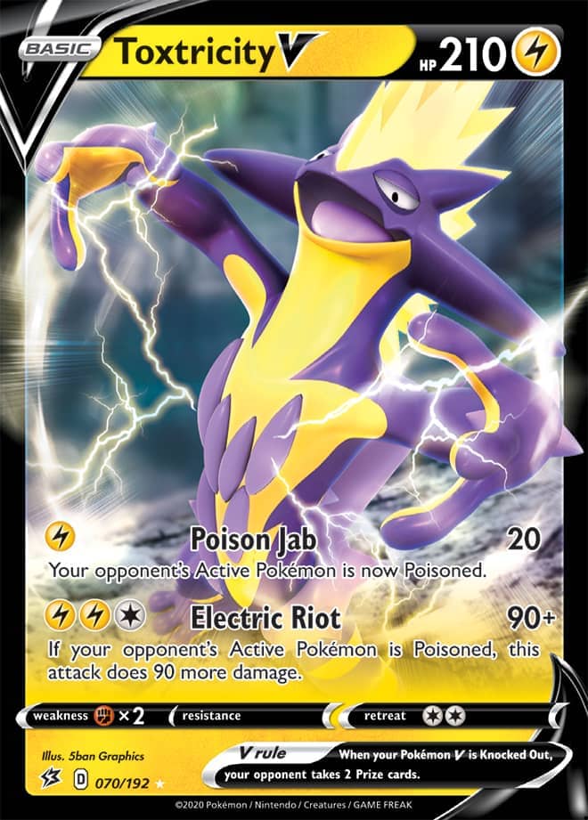 Toxtricity #70/192 Ultra Rare - Rebel Clash Pokemon card
