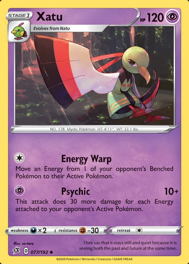 Xatu #77/192 Uncommon - Rebel Clash Pokemon card