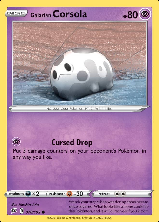 Corsola #78/192 Common - Rebel Clash Pokemon card