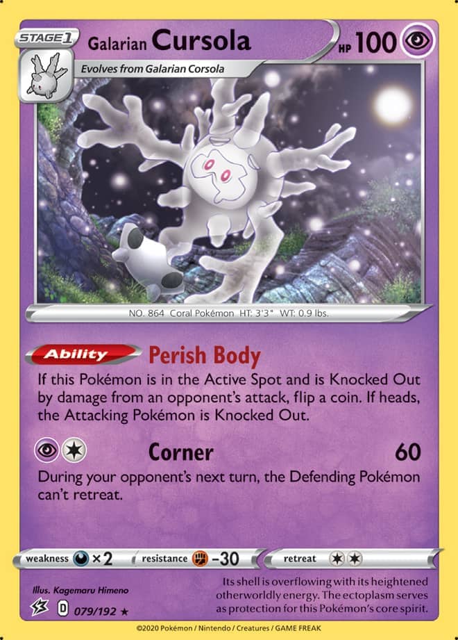 Cursola #79/192 Holo Rare - Rebel Clash Pokemon card
