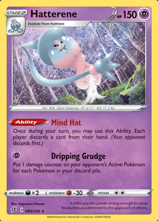 Hatterene #85/192 Holo Rare - Rebel Clash Pokemon card