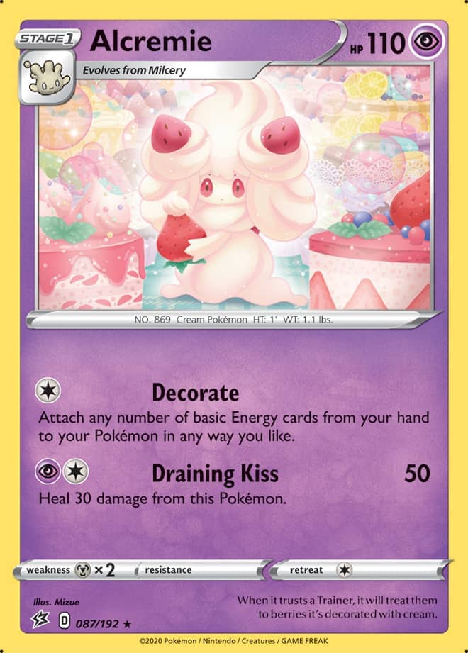 Alcremie #87/192 Rare - Rebel Clash Pokemon card