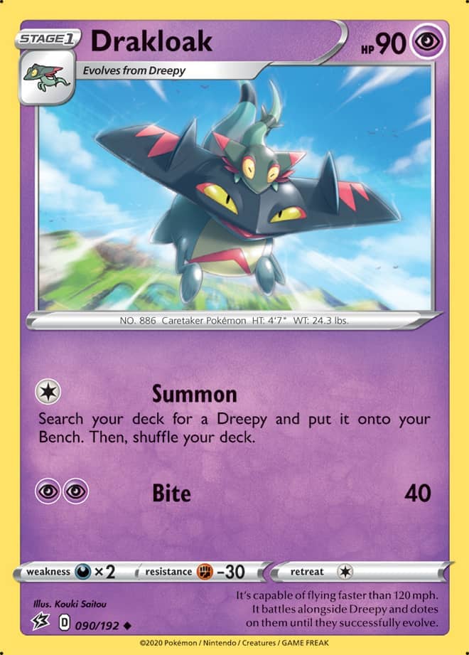 Drakloak #90/192 Uncommon - Rebel Clash Pokemon card