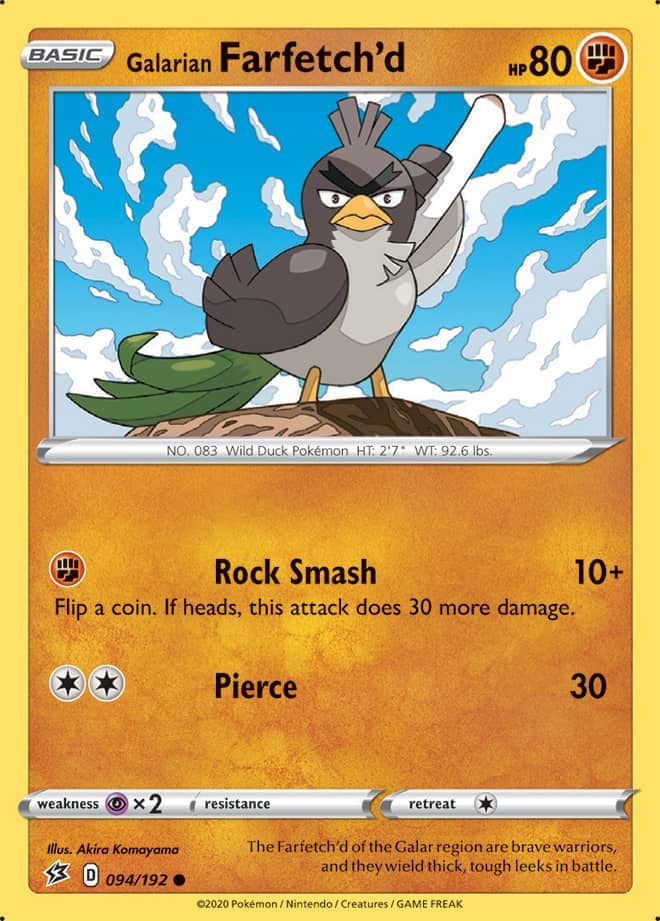 Farfetch'd #94/192 Common - Rebel Clash Pokemon card