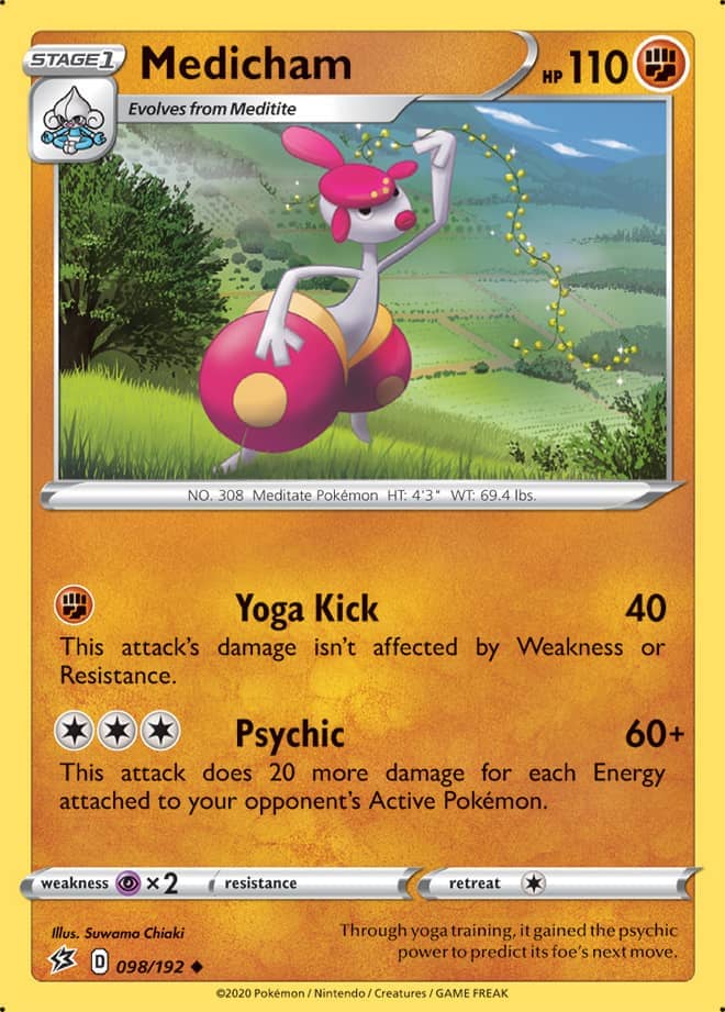 Medicham #98/192 Uncommon - Rebel Clash Pokemon card