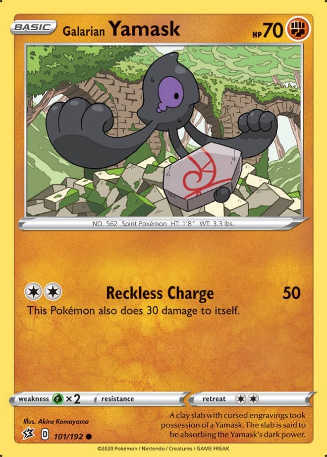 Yamask #101/192 Common - Rebel Clash Pokemon card