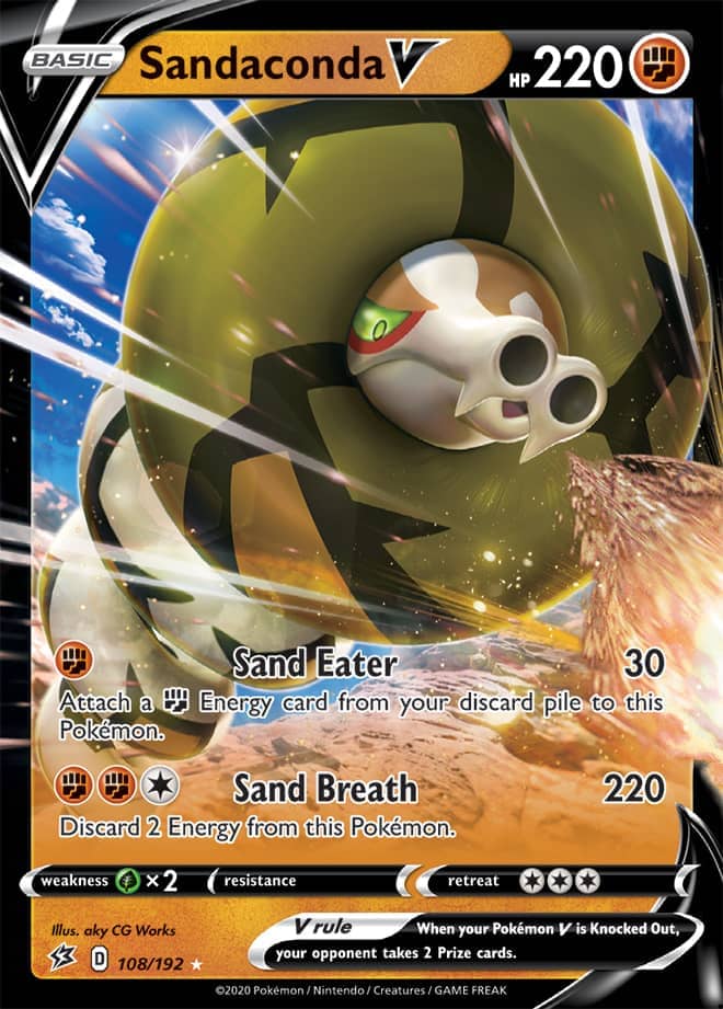 Sandaconda #108/192 Ultra Rare - Rebel Clash Pokemon card