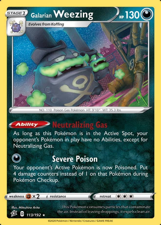 Weezing #113/192 Holo Rare - Rebel Clash Pokemon card