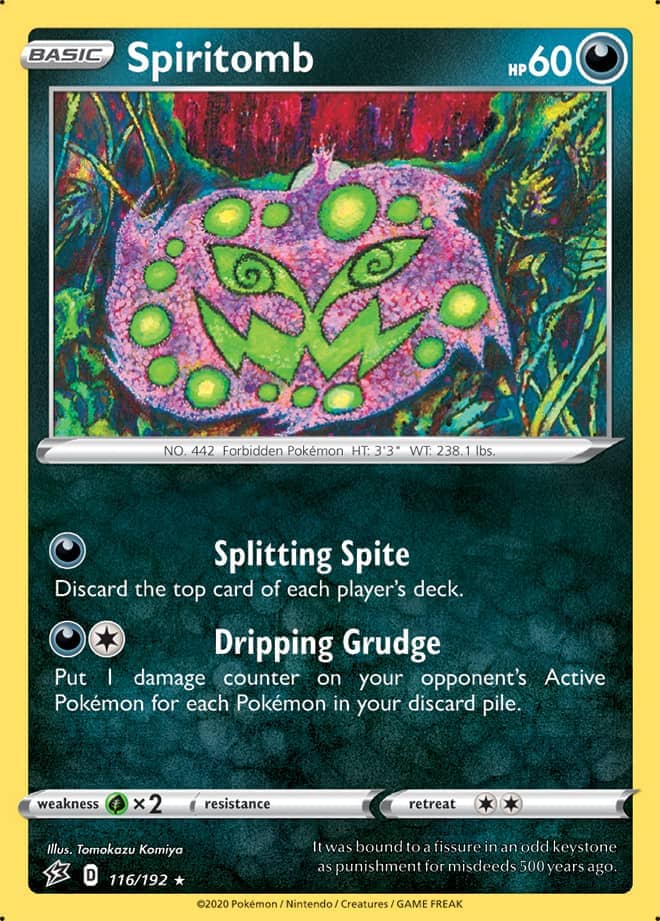 Spiritomb #116/192 Rare - Rebel Clash Pokemon card