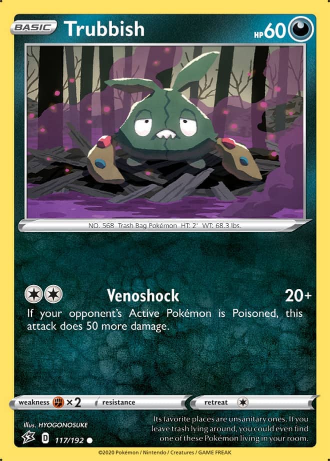 Trubbish #117/192 Common - Rebel Clash Pokemon card