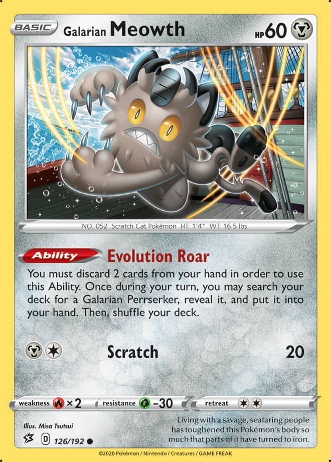 Meowth #126/192 Common - Rebel Clash Pokemon card