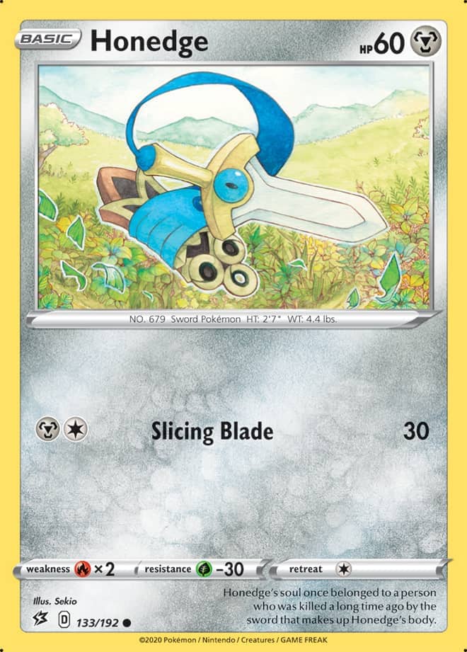 Honedge #133/192 Common - Rebel Clash Pokemon card