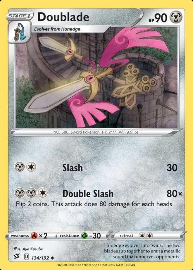 Doublade #134/192 Uncommon - Rebel Clash Pokemon card