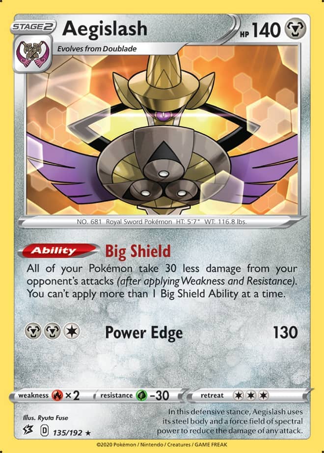 Aegislash #135/192 Rare - Rebel Clash Pokemon card