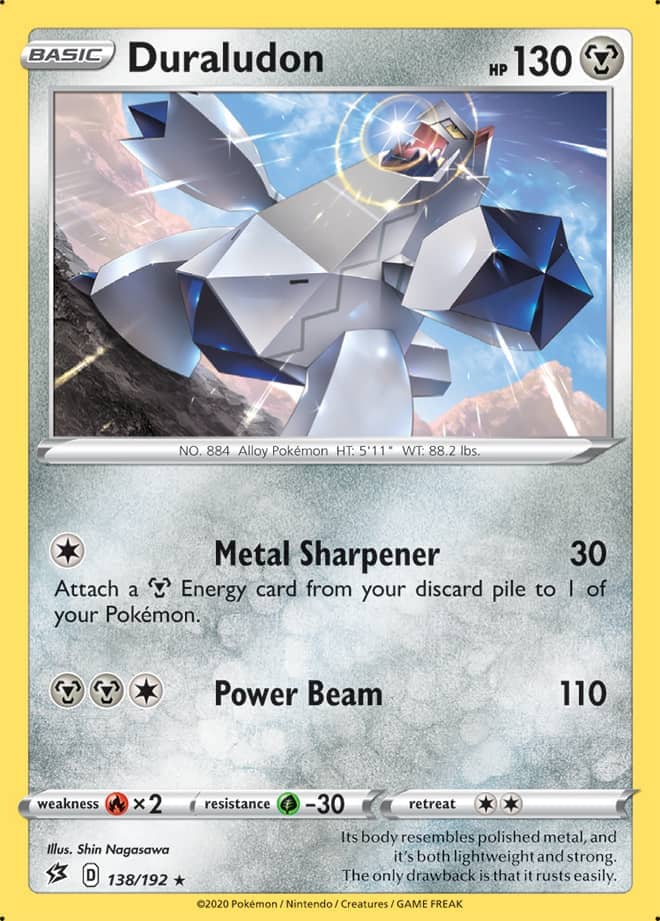 Duraludon #138/192 Holo Rare - Rebel Clash Pokemon card