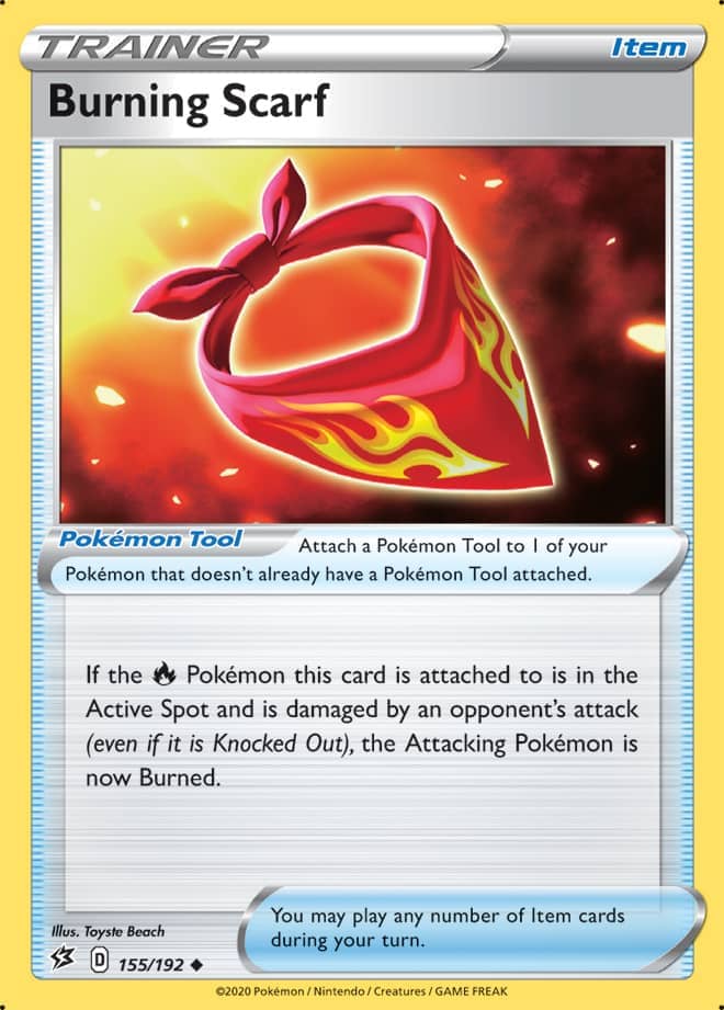 Burning Scarf #155/192 Uncommon - Rebel Clash Pokemon card