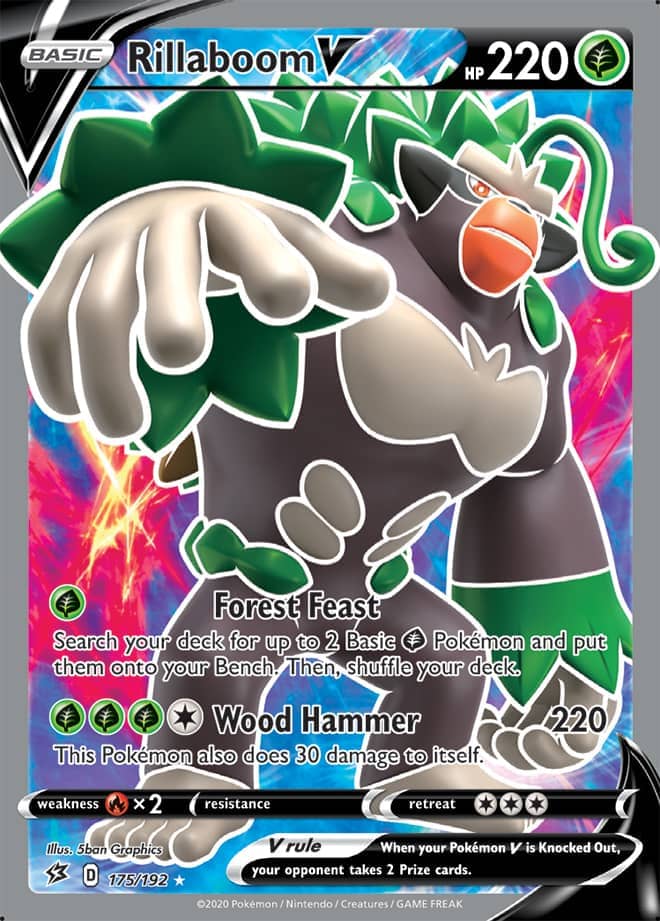 Rillaboom #175/192 Ultra Rare - Rebel Clash Pokemon card