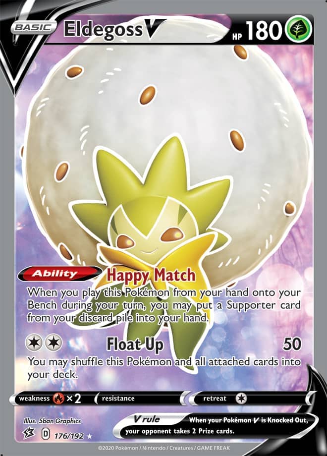 Eldegoss #176/192 Ultra Rare - Rebel Clash Pokemon card