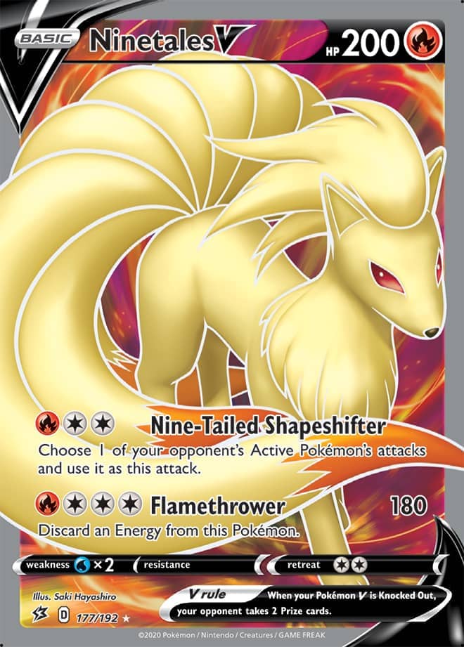 Ninetales #177/192 Ultra Rare - Rebel Clash Pokemon card