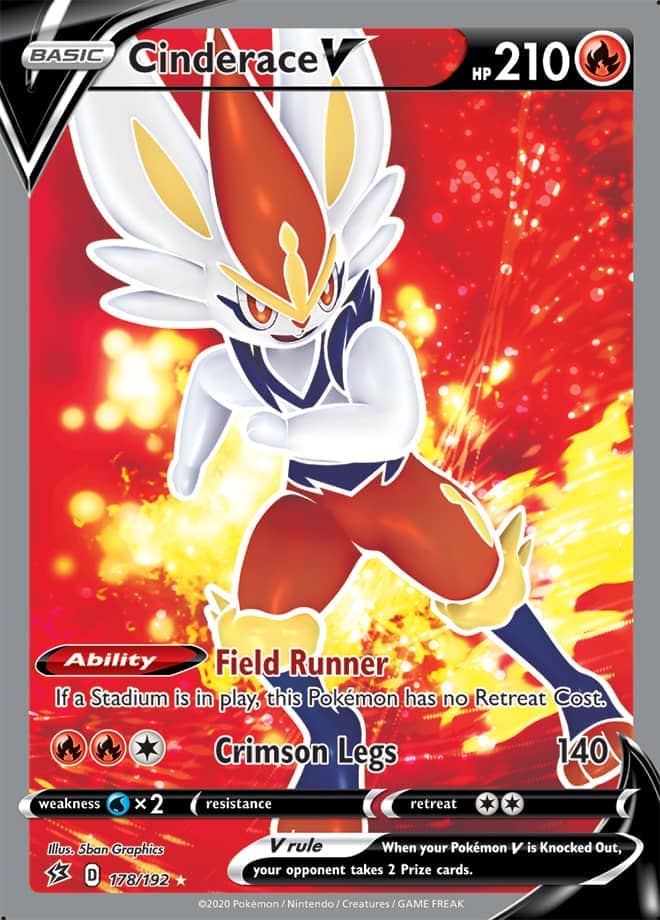 Cinderace #178/192 Ultra Rare - Rebel Clash Pokemon card