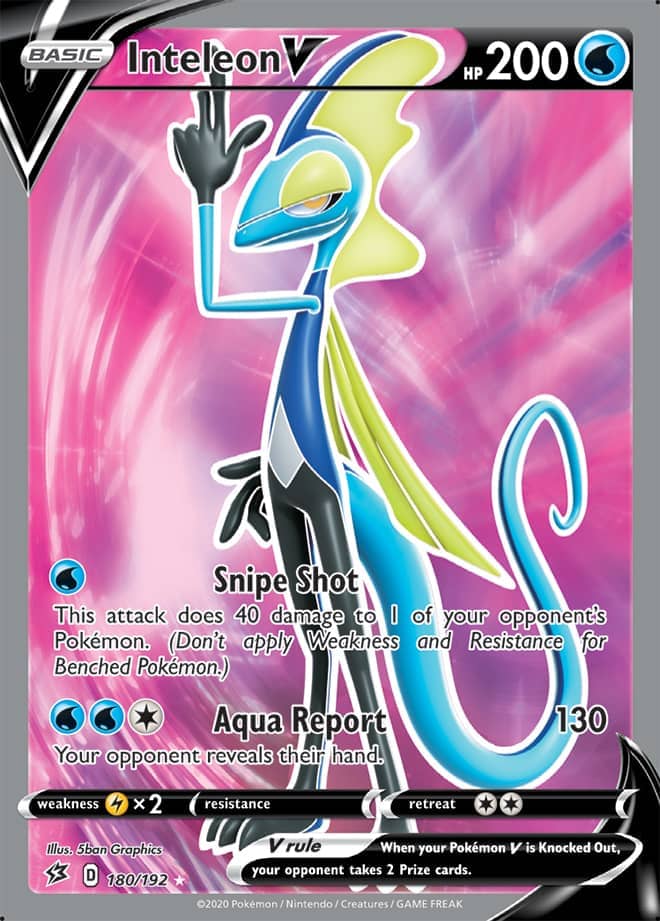 Inteleon #180/192 Ultra Rare - Rebel Clash Pokemon card