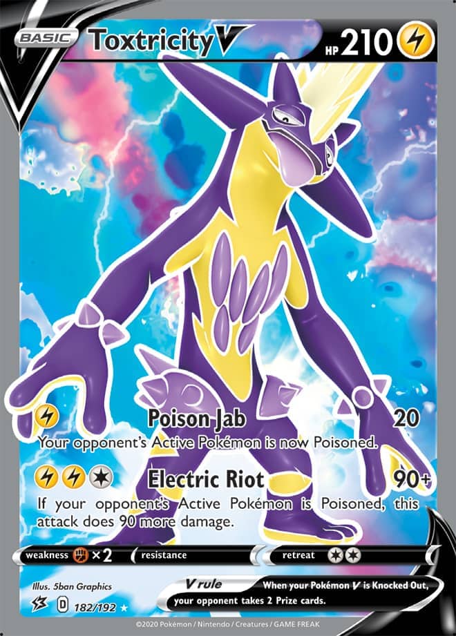 Toxtricity #182/192 Ultra Rare - Rebel Clash Pokemon card