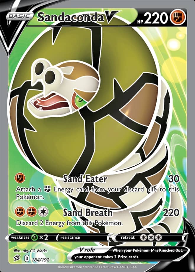 Sandaconda #184/192 Ultra Rare - Rebel Clash Pokemon card