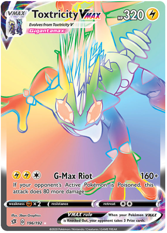 Toxtricity #196/192 Secret Rare - Rebel Clash Pokemon card