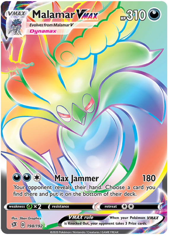 Malamar #198/192 Secret Rare - Rebel Clash Pokemon card